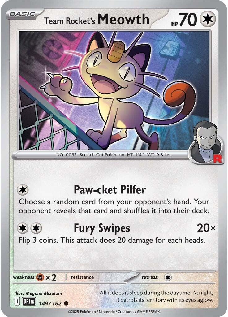 Team Rocket's Meowth (149/182) [Scarlet & Violet: Destined Rivals] | Exor Games New Glasgow