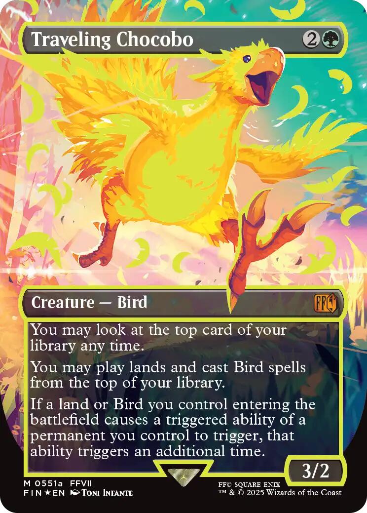 Traveling Chocobo (Borderless) (Neon Ink Yellow) [FINAL FANTASY] | Exor Games New Glasgow