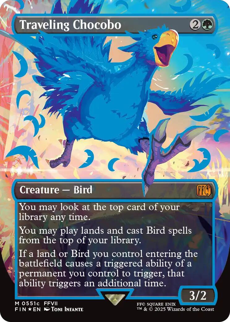 Traveling Chocobo (Borderless) (Neon Ink Blue) [FINAL FANTASY] | Exor Games New Glasgow