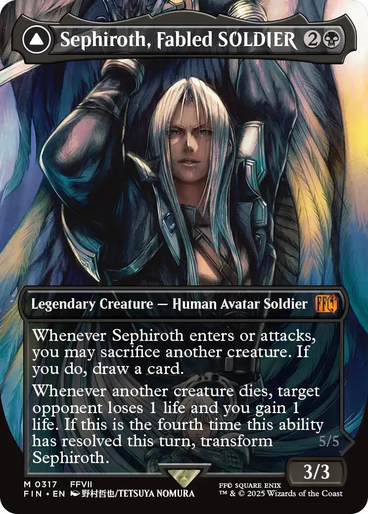 Sephiroth, Fabled SOLDIER // Sephiroth, One-Winged Angel (Borderless) (0317) [FINAL FANTASY] | Exor Games New Glasgow