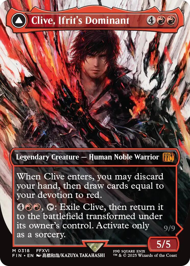 Clive, Ifrit's Dominant // Ifrit, Warden of Inferno (Borderless) (0318) [FINAL FANTASY] | Exor Games New Glasgow