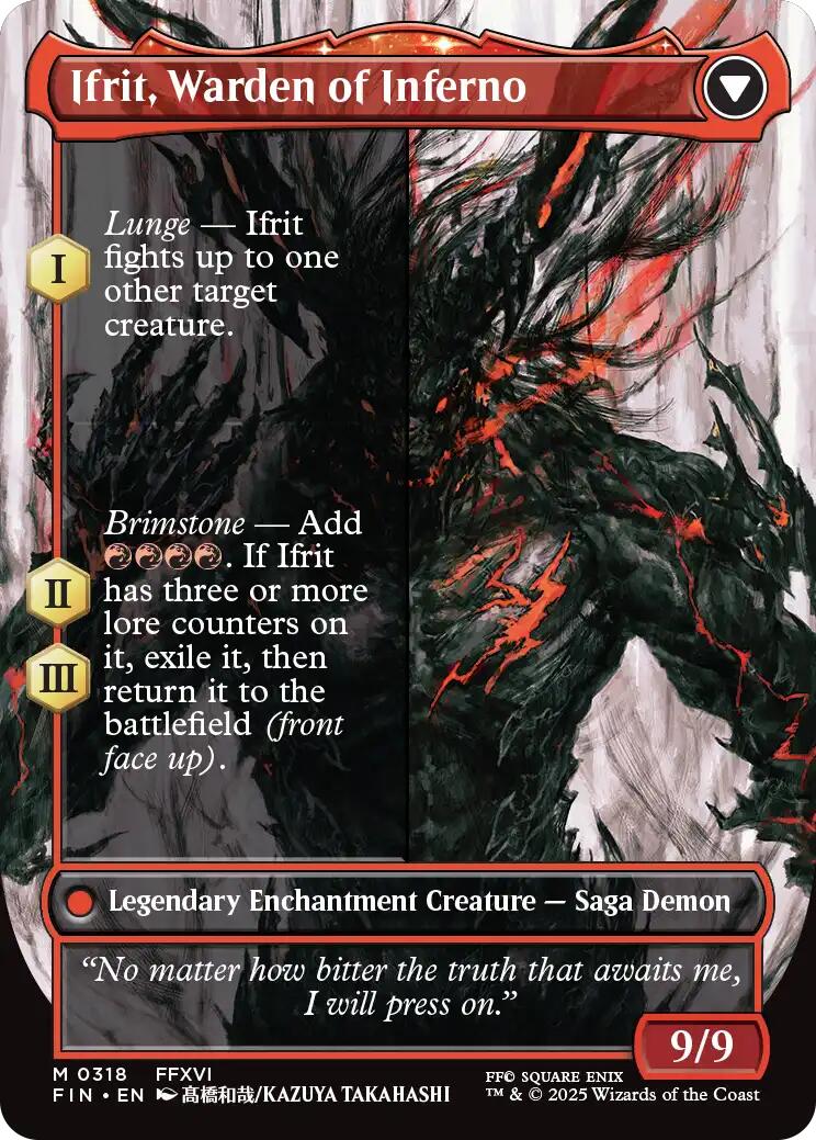 Clive, Ifrit's Dominant // Ifrit, Warden of Inferno (Borderless) (0318) [FINAL FANTASY] | Exor Games New Glasgow