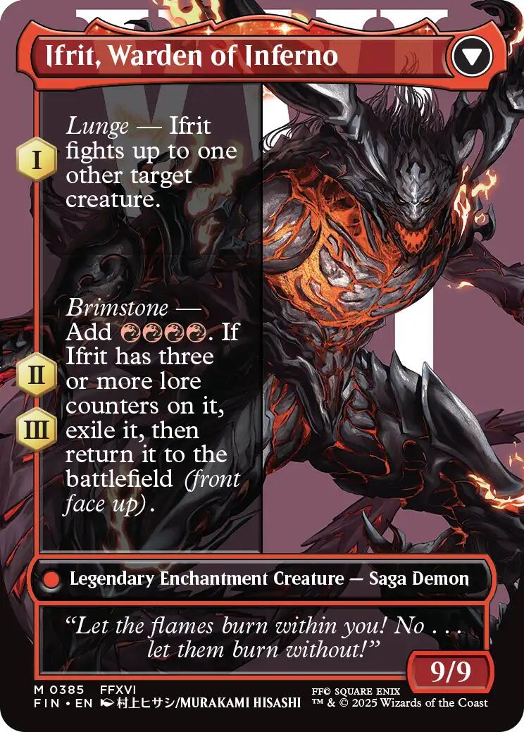 Clive, Ifrit's Dominant // Ifrit, Warden of Inferno (Borderless) (0385) [FINAL FANTASY] | Exor Games New Glasgow