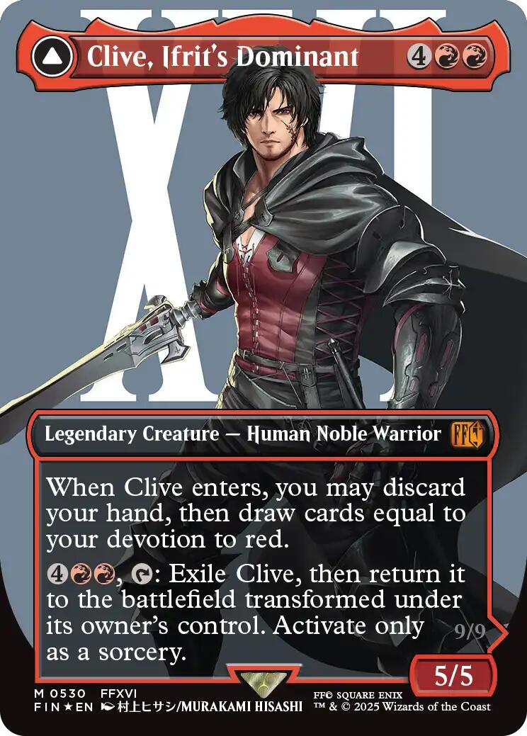 Clive, Ifrit's Dominant // Ifrit, Warden of Inferno (Borderless) (Surge Foil) [FINAL FANTASY] | Exor Games New Glasgow