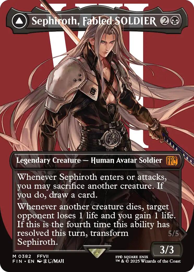 Sephiroth, Fabled SOLDIER // Sephiroth, One-Winged Angel (Borderless) (0382) [FINAL FANTASY] | Exor Games New Glasgow