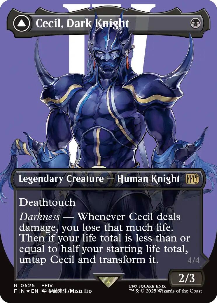 Cecil, Dark Knight // Cecil, Redeemed Paladin (Borderless) (Surge Foil) [FINAL FANTASY] | Exor Games New Glasgow