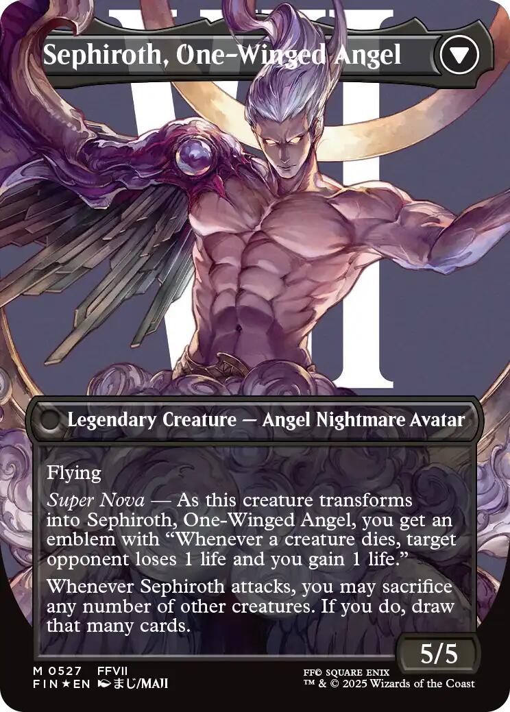 Sephiroth, Fabled SOLDIER // Sephiroth, One-Winged Angel (Borderless) (Surge Foil) [FINAL FANTASY] | Exor Games New Glasgow