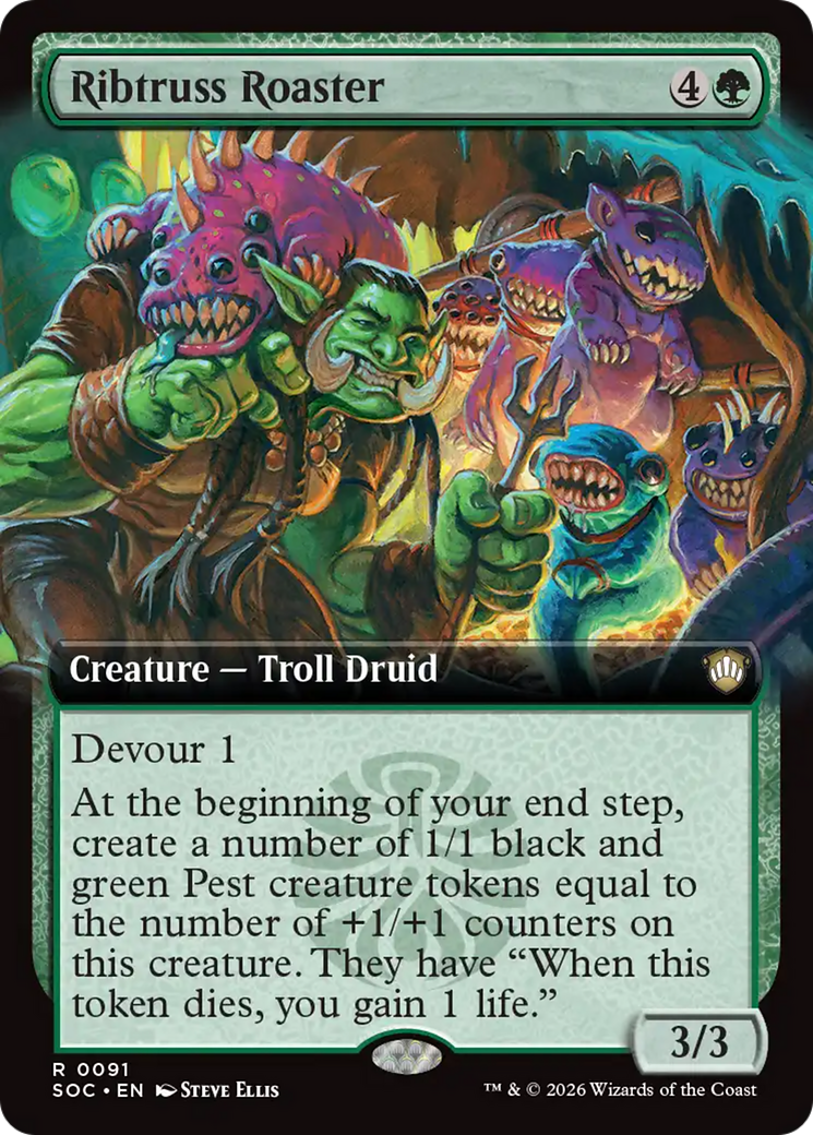 Ribtruss Roaster (Extended Art) [Secrets of Strixhaven Commander] | Exor Games New Glasgow