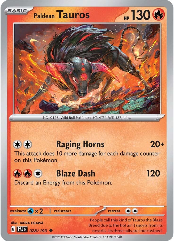 Paldean Tauros (028/193) [Scarlet & Violet: Paldea Evolved] | Exor Games New Glasgow