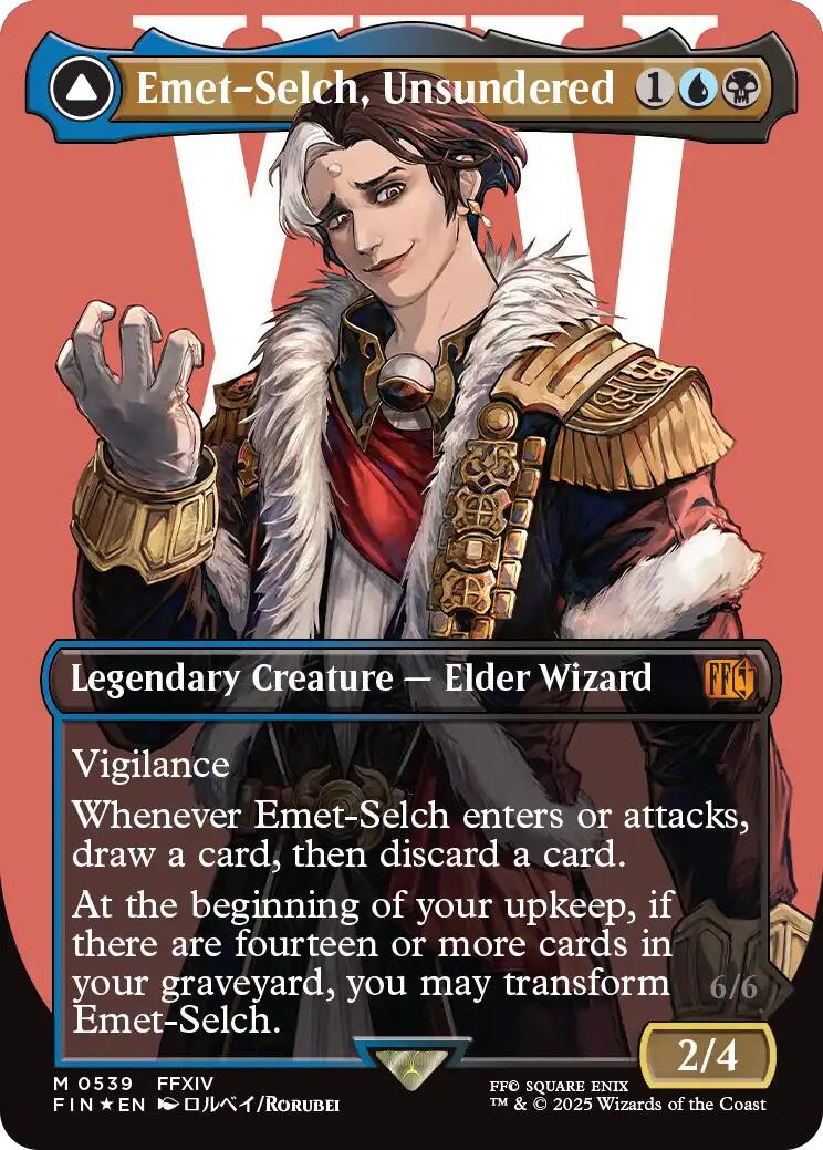 Emet-Selch, Unsundered // Hades, Sorcerer of Eld (Borderless) (Surge Foil) [FINAL FANTASY] | Exor Games New Glasgow