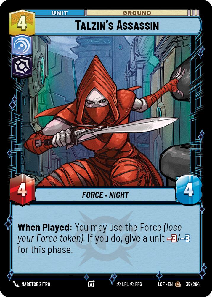 Talzin's Assassin (35/264) (35/264) [Legends of the Force] | Exor Games New Glasgow