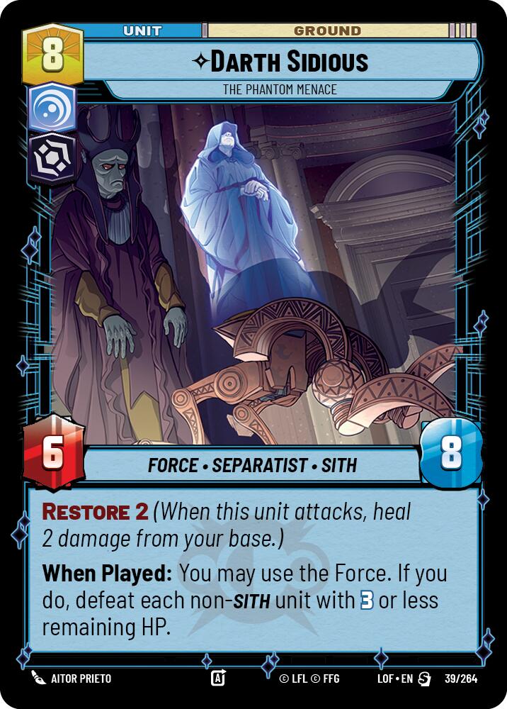 Darth Sidious - The Phantom Menace (39/264) (39/264) [Legends of the Force] | Exor Games New Glasgow
