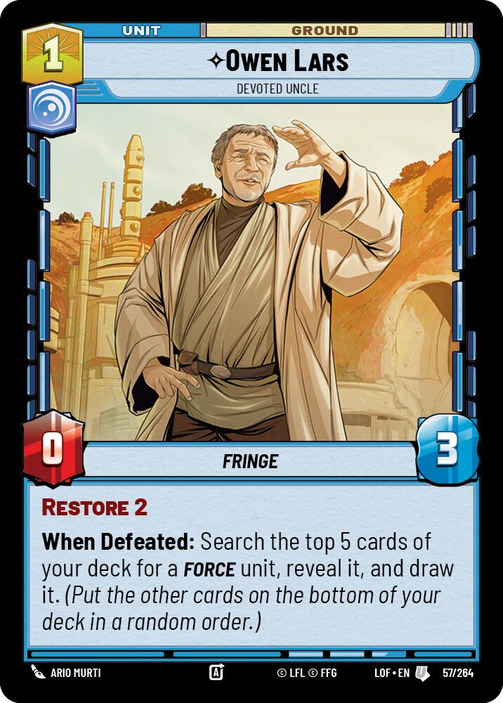 Owen Lars - Devoted Uncle (57/264) (57/264) [Legends of the Force] | Exor Games New Glasgow