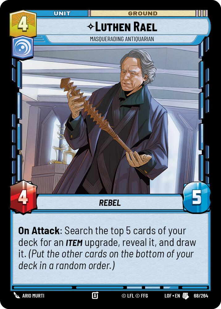 Luthen Rael - Masquerading Antiquarian (68/264) (68/264) [Legends of the Force] | Exor Games New Glasgow