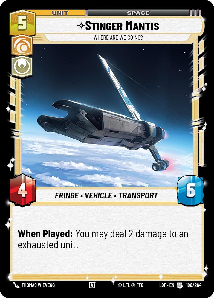 Stinger Mantis - Where Are We Going? (198/264) (198/264) [Legends of the Force] | Exor Games New Glasgow