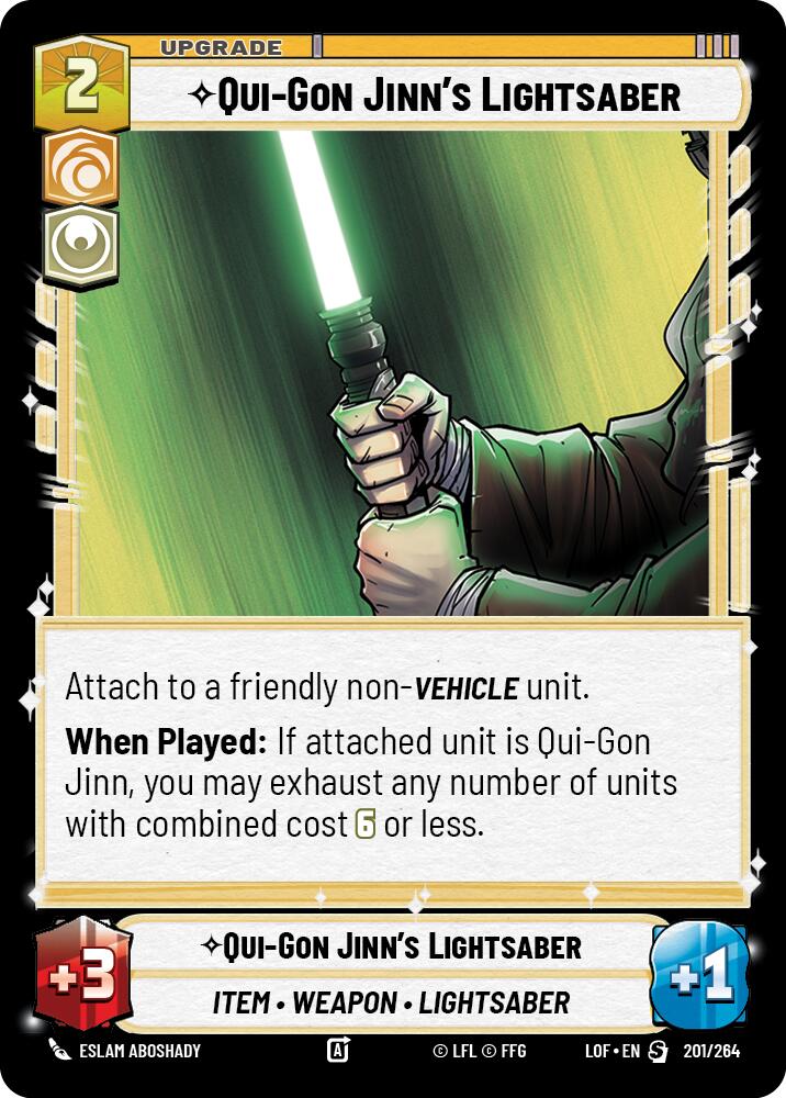 Qui-Gon Jinn's Lightsaber (201/264) (201/264) [Legends of the Force] | Exor Games New Glasgow