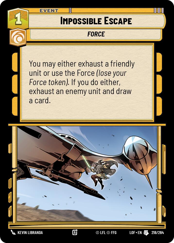 Impossible Escape (218/264) (218/264) [Legends of the Force] | Exor Games New Glasgow
