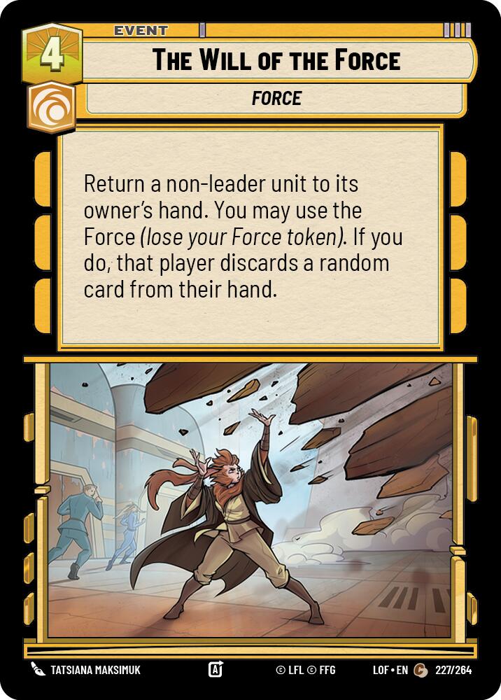 The Will of the Force (227/264) (227/264) [Legends of the Force] | Exor Games New Glasgow
