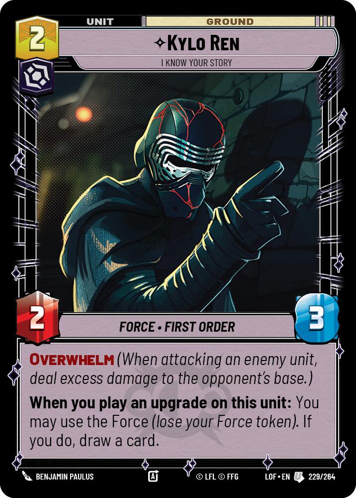 Kylo Ren - I Know Your Story (229/264) (229/264) [Legends of the Force] | Exor Games New Glasgow