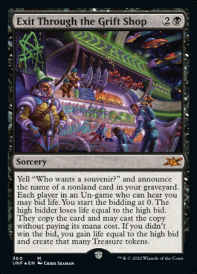 Exit Through the Grift Shop (Galaxy Foil) [Unfinity] | Exor Games New Glasgow