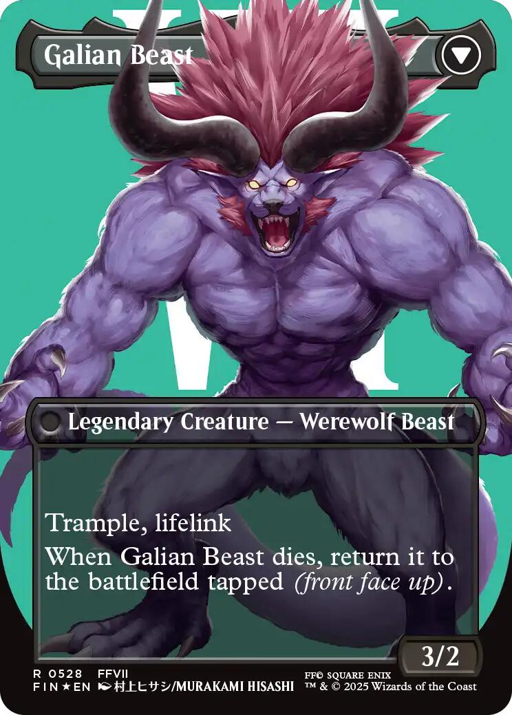 Vincent Valentine // Galian Beast (Borderless) (Surge Foil) [FINAL FANTASY] | Exor Games New Glasgow