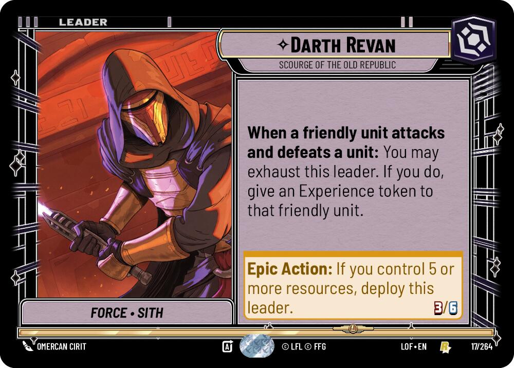 Darth Revan - Scourge of the Old Republic (017/264) (017/264) [Legends of the Force] | Exor Games New Glasgow