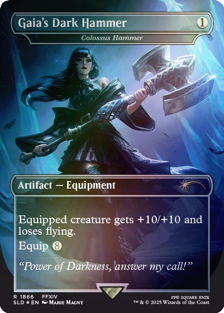Gaia's Dark Hammer - Colossus Hammer (Rainbow Foil) [Secret Lair Drop Series] | Exor Games New Glasgow