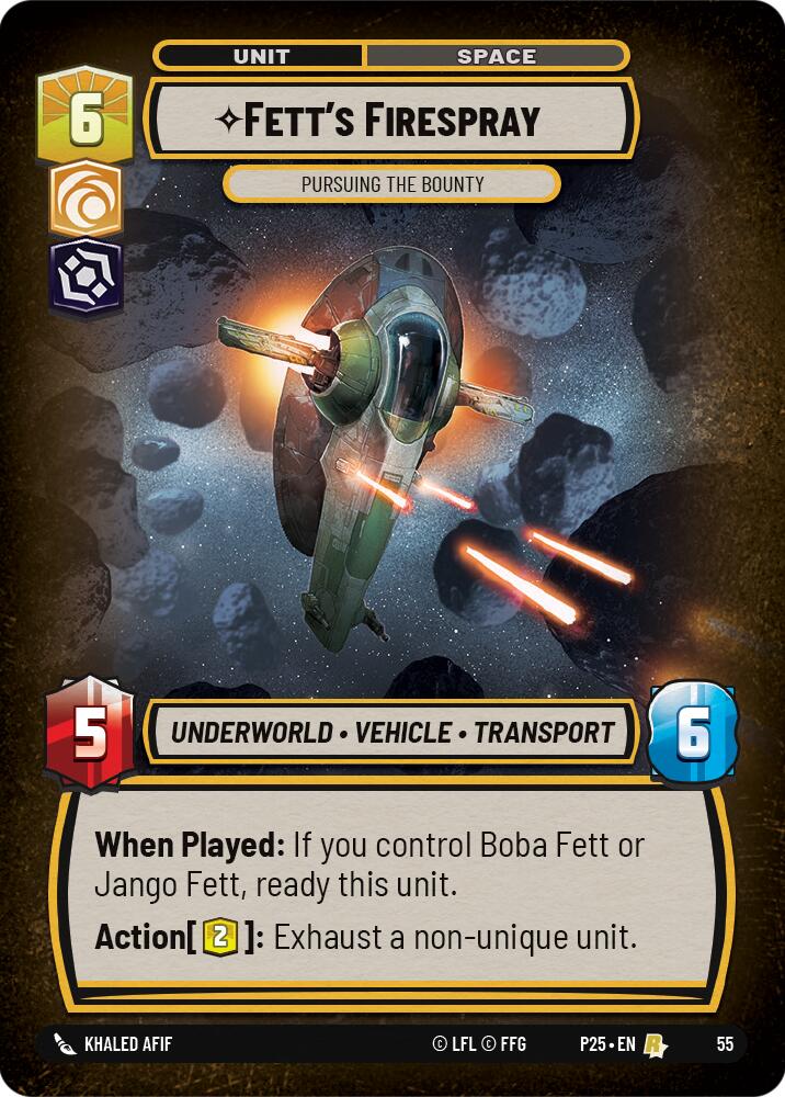 Fett's Firespray (55) - Pursuing the Bounty (55) [Store Showdown Promos] | Exor Games New Glasgow