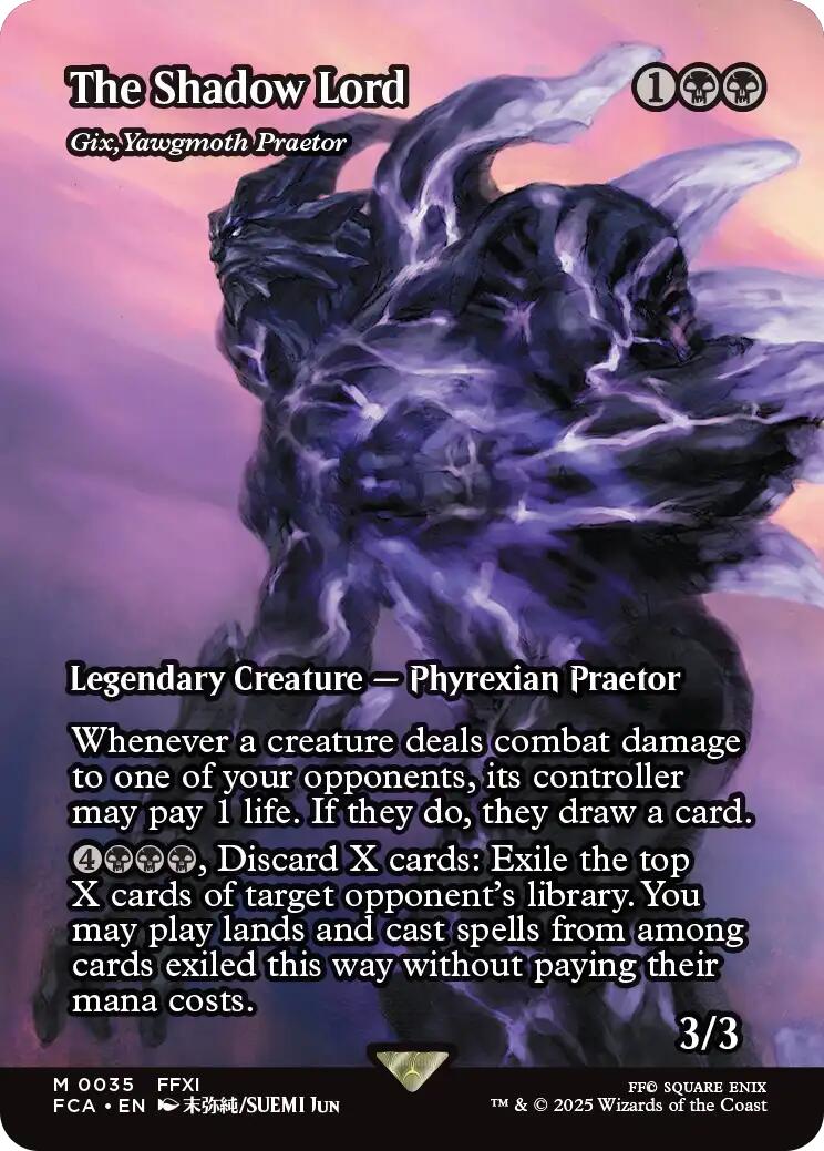 The Shadow Lord - Gix, Yawgmoth Praetor (Showcase) [FINAL FANTASY : Through the Ages] | Exor Games New Glasgow