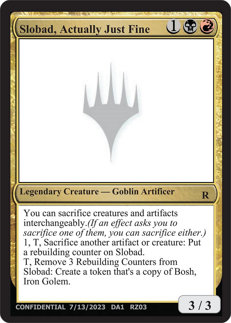 Slobad, Actually Just Fine [Mystery Booster] | Exor Games New Glasgow