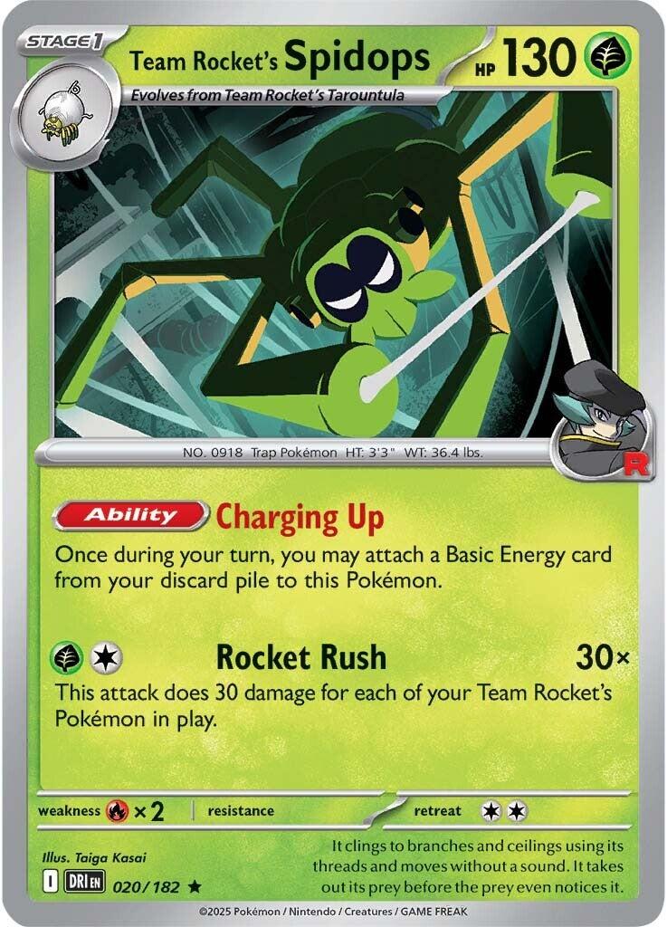Team Rocket's Spidops (020/182) [Scarlet & Violet: Destined Rivals] | Exor Games New Glasgow