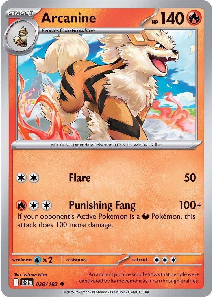 Arcanine (028/182) [Scarlet & Violet: Destined Rivals] | Exor Games New Glasgow