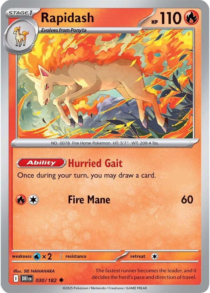 Rapidash (030/182) [Scarlet & Violet: Destined Rivals] | Exor Games New Glasgow