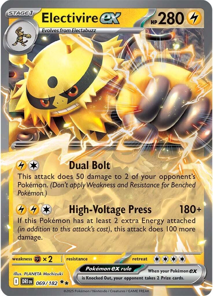 Electivire ex (069/182) [Scarlet & Violet: Destined Rivals] | Exor Games New Glasgow