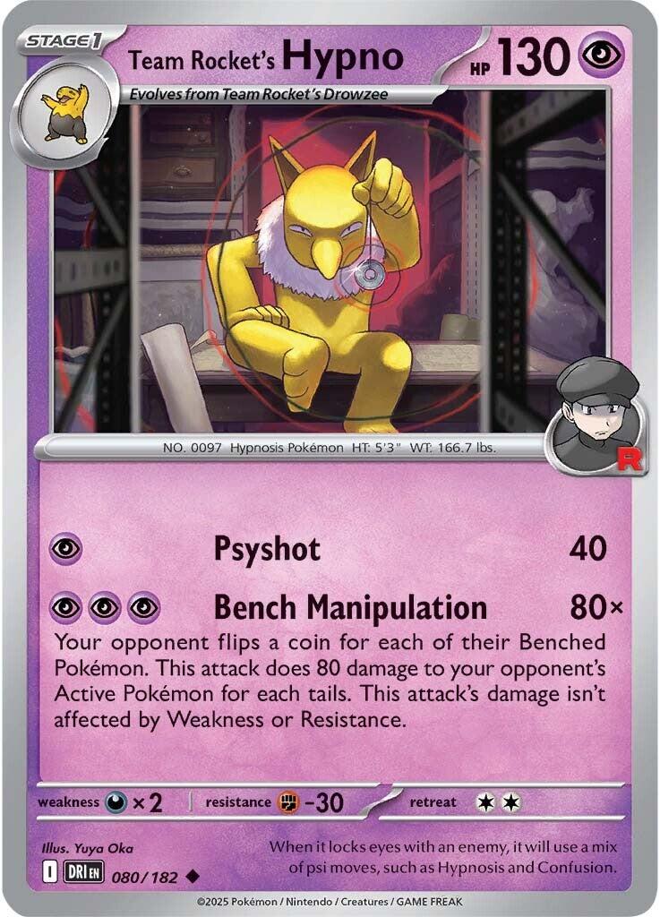 Team Rocket's Hypno (080/182) [Scarlet & Violet: Destined Rivals] | Exor Games New Glasgow