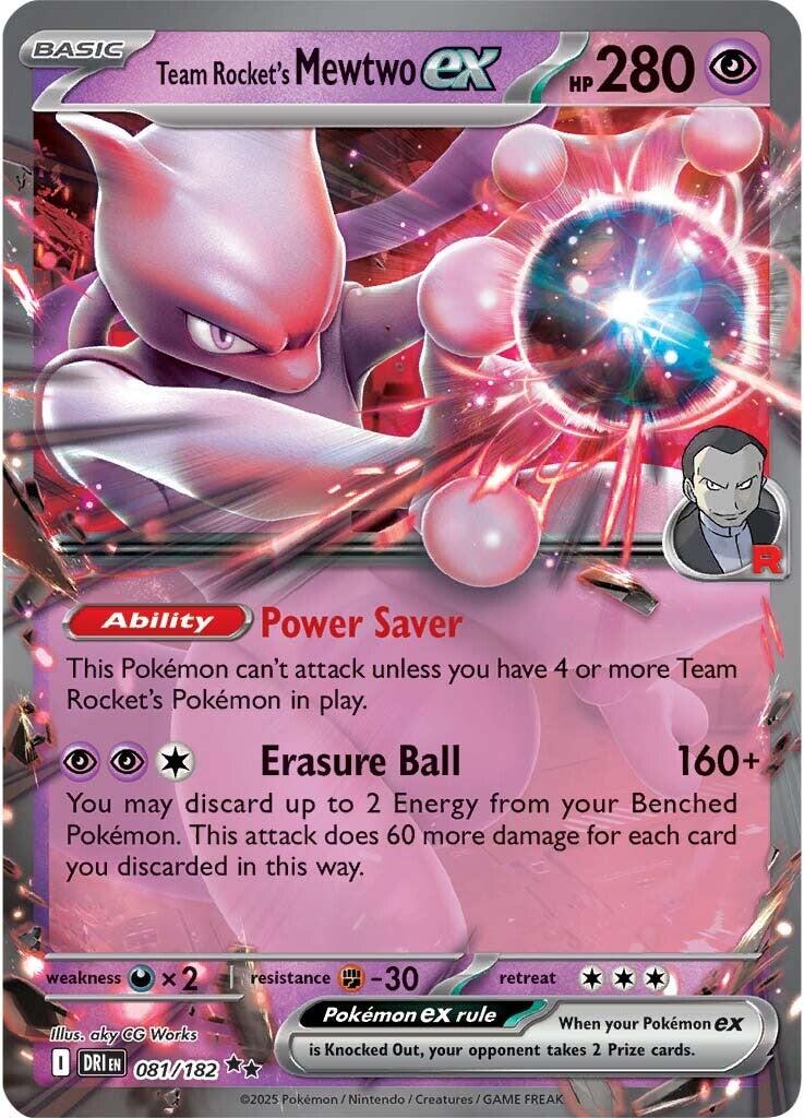 Team Rocket's Mewtwo ex (081/182) [Scarlet & Violet: Destined Rivals] | Exor Games New Glasgow