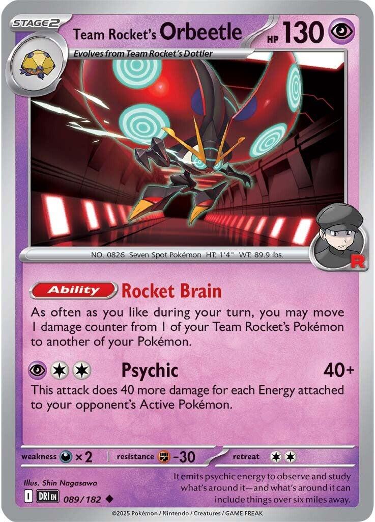Team Rocket's Orbeetle (089/182) [Scarlet & Violet: Destined Rivals] | Exor Games New Glasgow