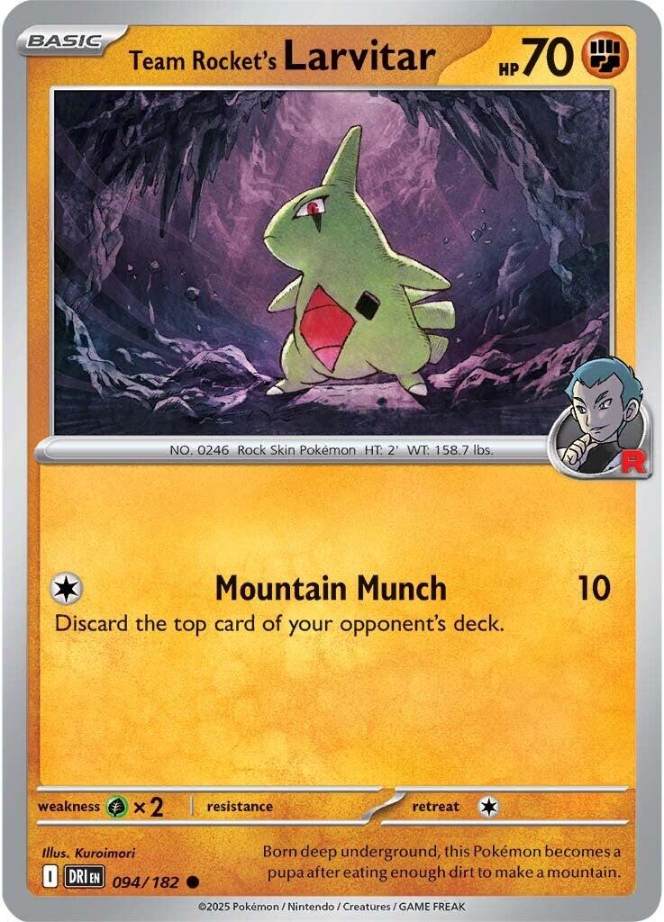 Team Rocket's Larvitar (094/182) [Scarlet & Violet: Destined Rivals] | Exor Games New Glasgow