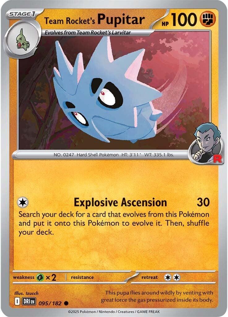 Team Rocket's Pupitar (095/182) [Scarlet & Violet: Destined Rivals] | Exor Games New Glasgow