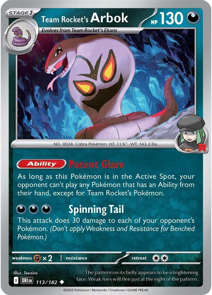 Team Rocket's Arbok (113/182) [Scarlet & Violet: Destined Rivals] | Exor Games New Glasgow