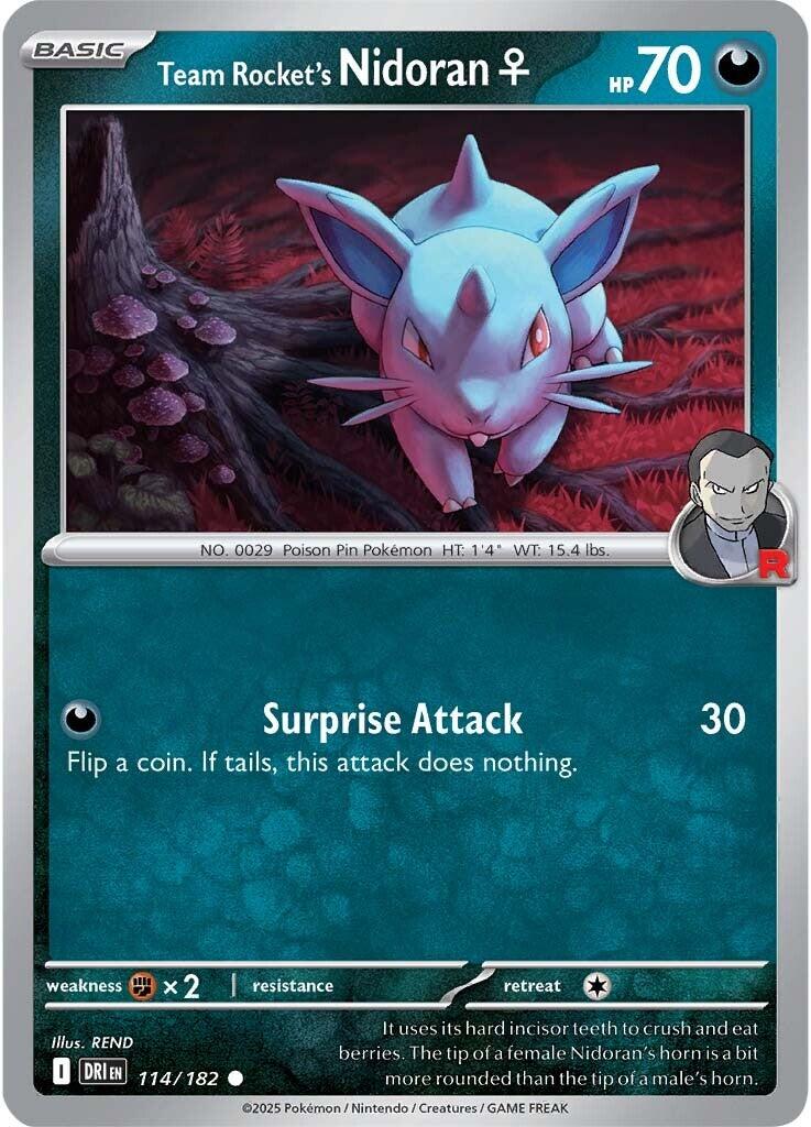 Team Rocket's Nidoran (114/182) [Scarlet & Violet: Destined Rivals] | Exor Games New Glasgow