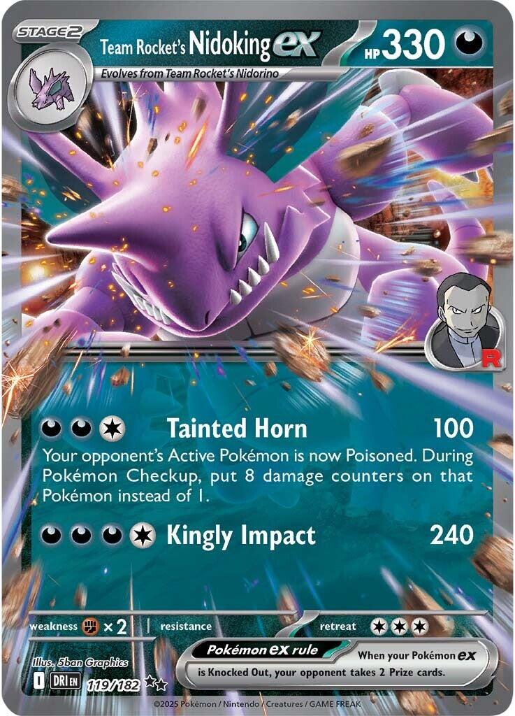 Team Rocket's Nidoking ex (119/182) [Scarlet & Violet: Destined Rivals] | Exor Games New Glasgow