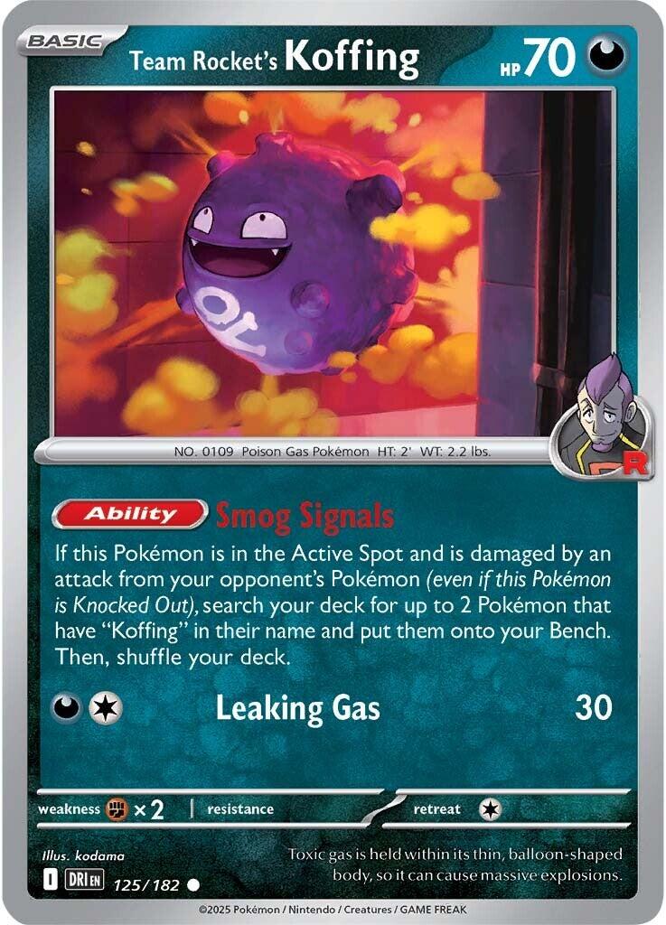 Team Rocket's Koffing (125/182) [Scarlet & Violet: Destined Rivals] | Exor Games New Glasgow