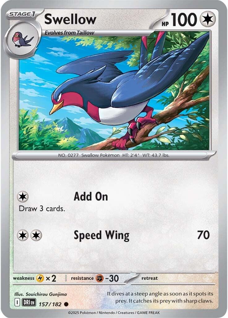 Swellow (157/182) [Scarlet & Violet: Destined Rivals] | Exor Games New Glasgow