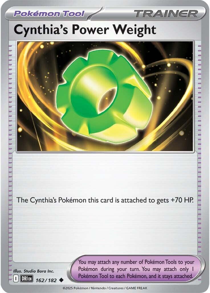 Cynthia's Power Weight (162/182) [Scarlet & Violet: Destined Rivals] | Exor Games New Glasgow