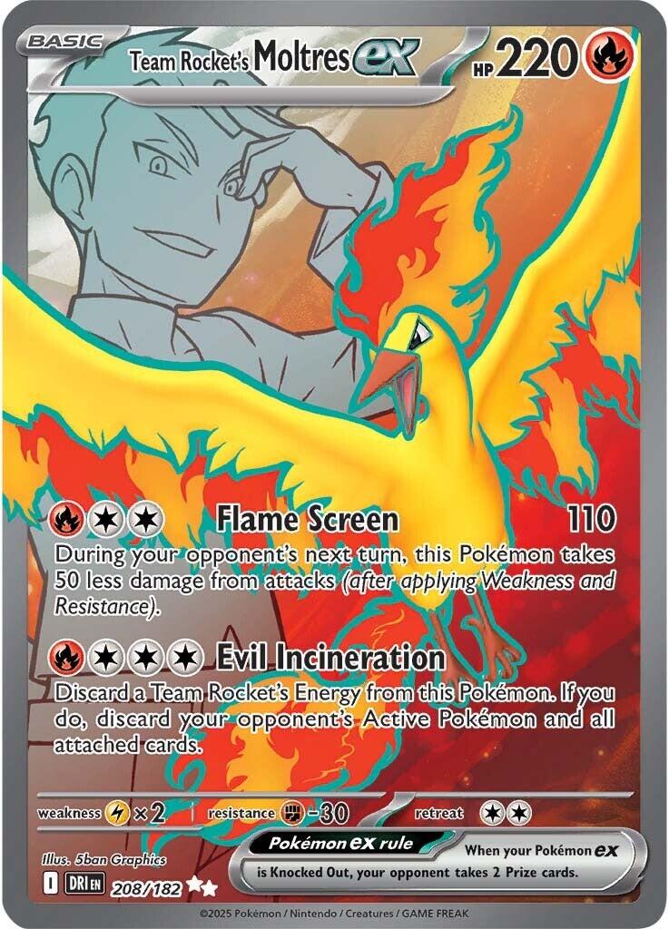 Team Rocket's Moltres ex (208/182) [Scarlet & Violet: Destined Rivals] | Exor Games New Glasgow