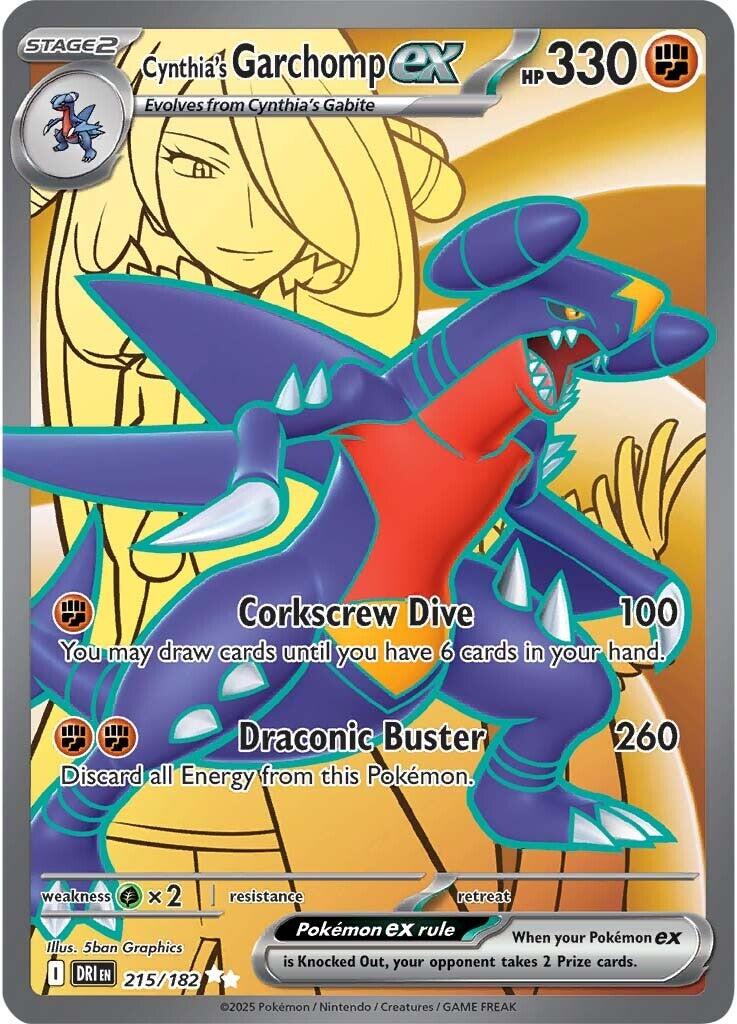 Cynthia's Garchomp ex (215/182) [Scarlet & Violet: Destined Rivals] | Exor Games New Glasgow
