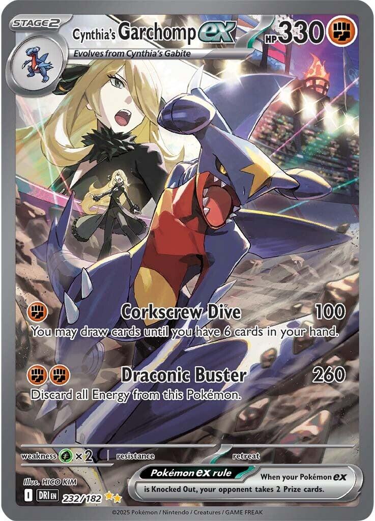 Cynthia's Garchomp ex (232/182) [Scarlet & Violet: Destined Rivals] | Exor Games New Glasgow