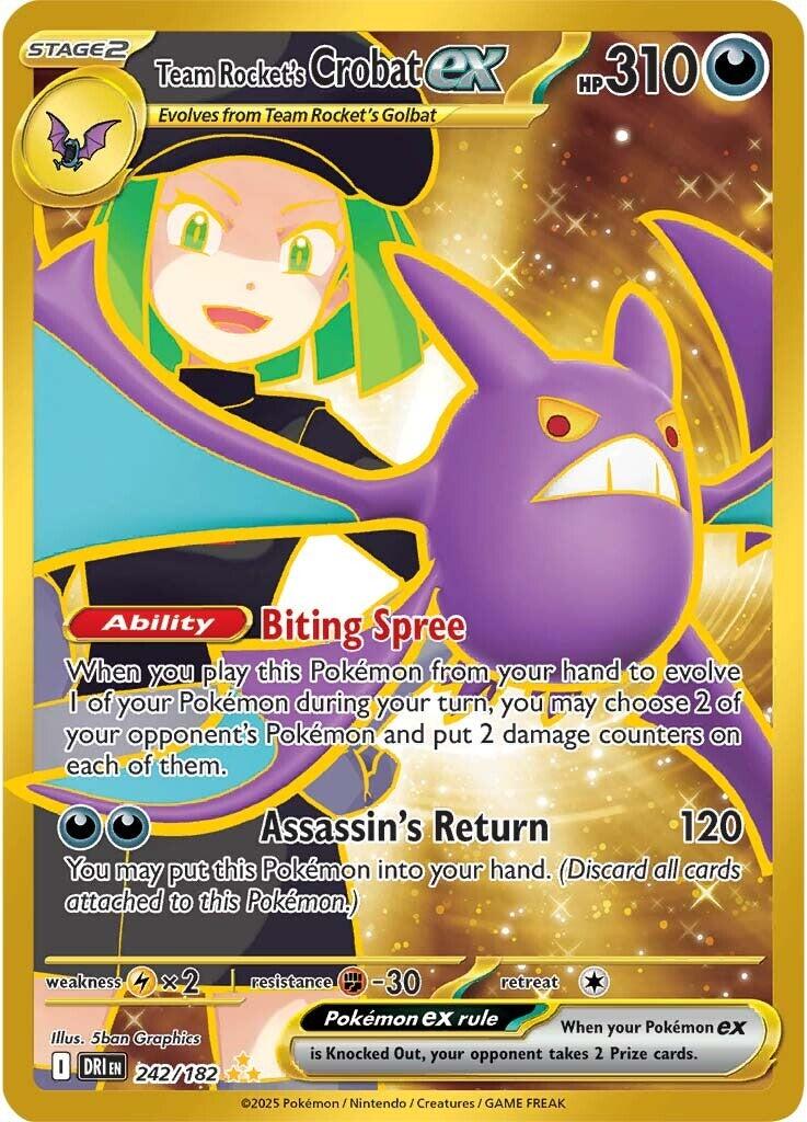 Team Rocket's Crobat ex (242/182) [Scarlet & Violet: Destined Rivals] | Exor Games New Glasgow