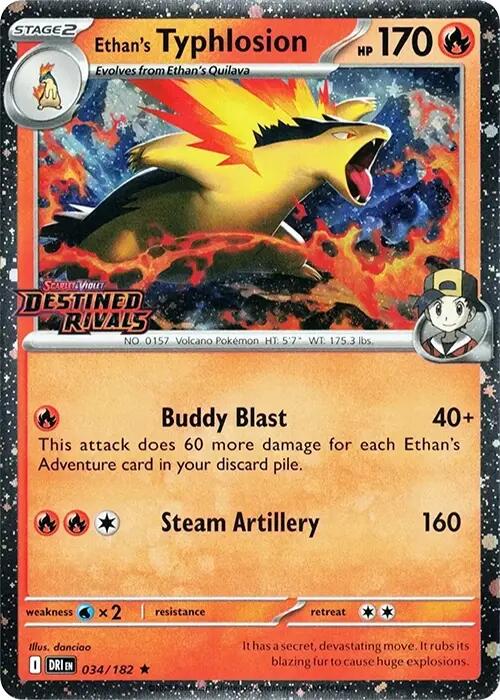 Ethan's Typhlosion (034/182) (Destined Rivals Stamp) [Scarlet & Violet: Destined Rivals] | Exor Games New Glasgow